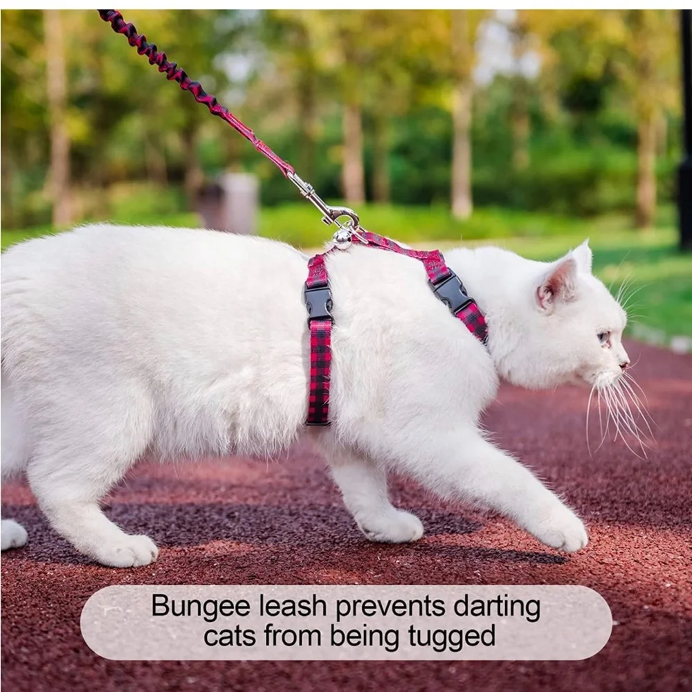 NEW Cat Harness & Leash Set Escape Proof Kitten Soft Adjustable Vest Harnesses